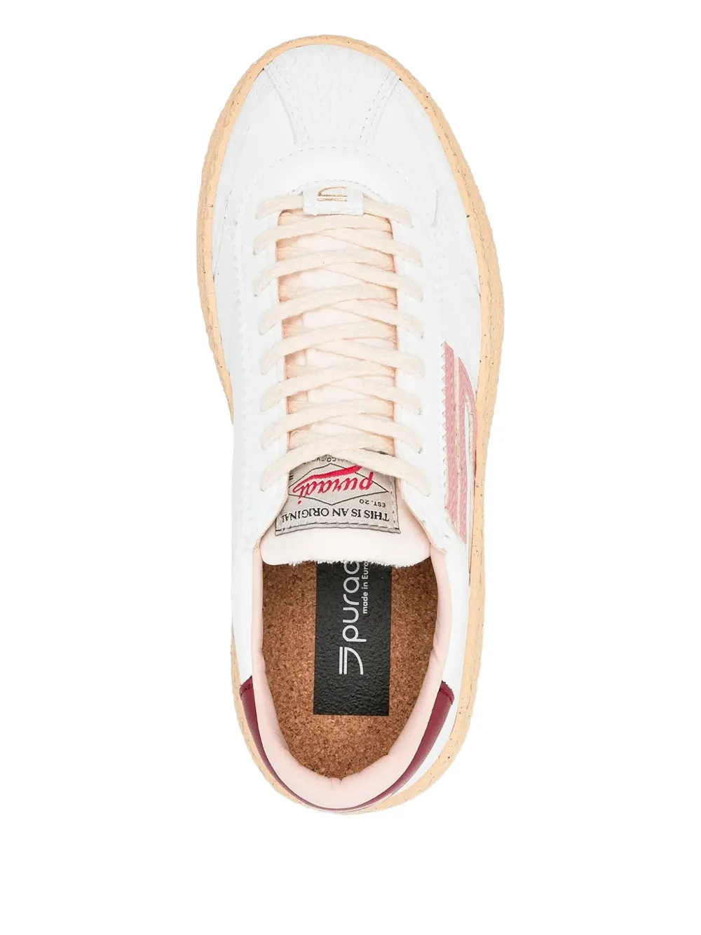 Puraai Vintage leather sneakers White
