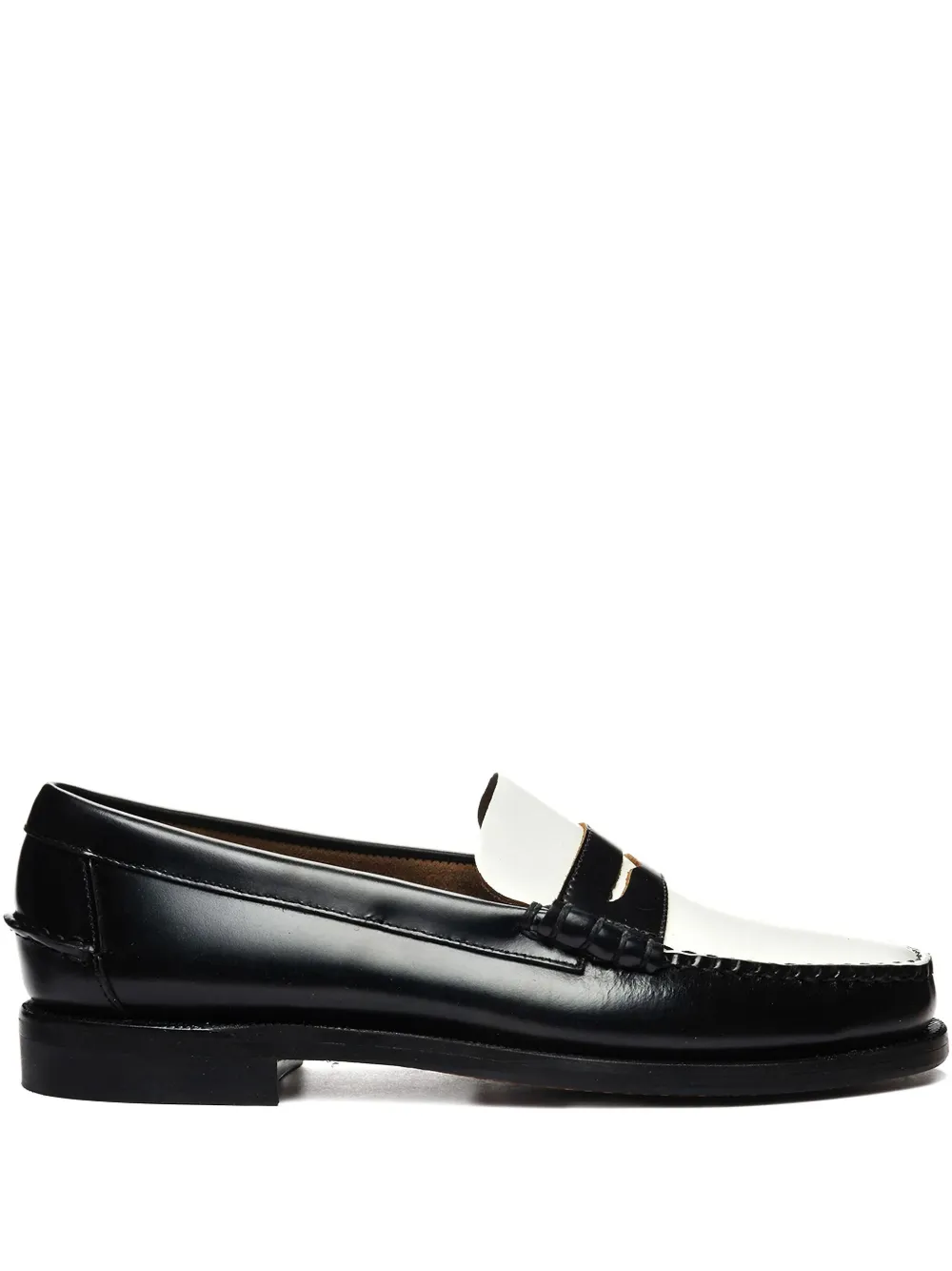 Sebago two-tone leather loafers Black