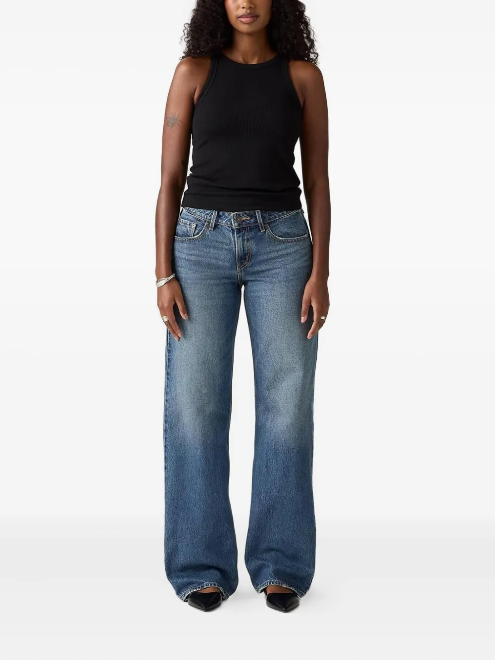 Levi's mid-rise jeans - Blauw