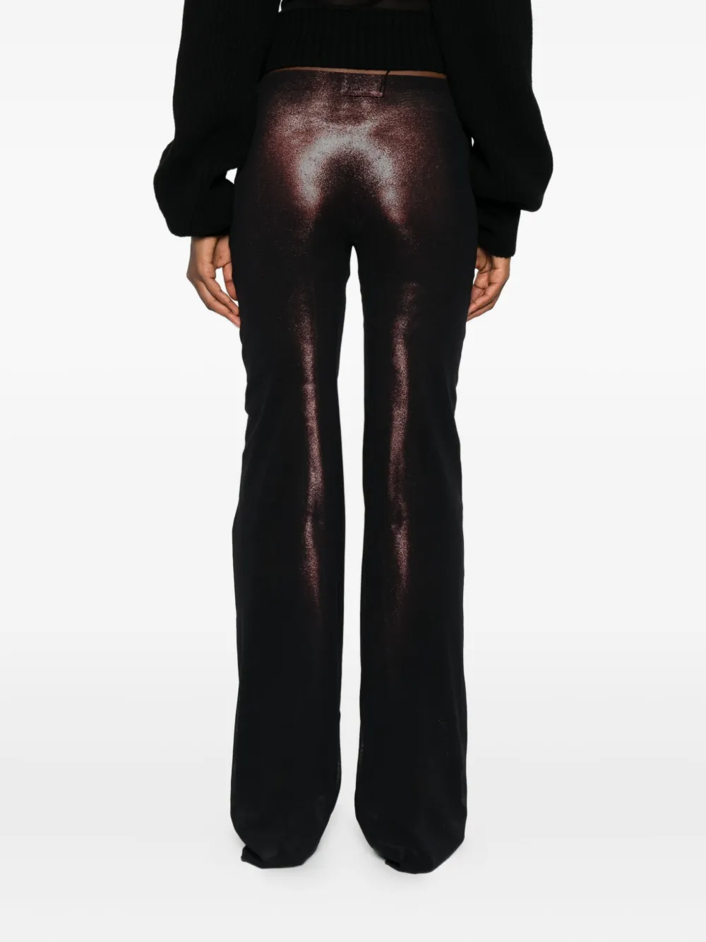 Jean Paul Gaultier Mesh broek met print Bruin