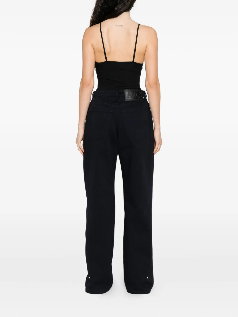 Jean Paul Gaultier Panelled Button-fastening Jeans In Black