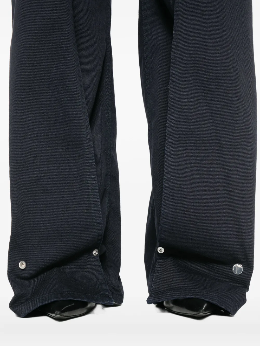 Jean Paul Gaultier Panelled Button-fastening Jeans In Black