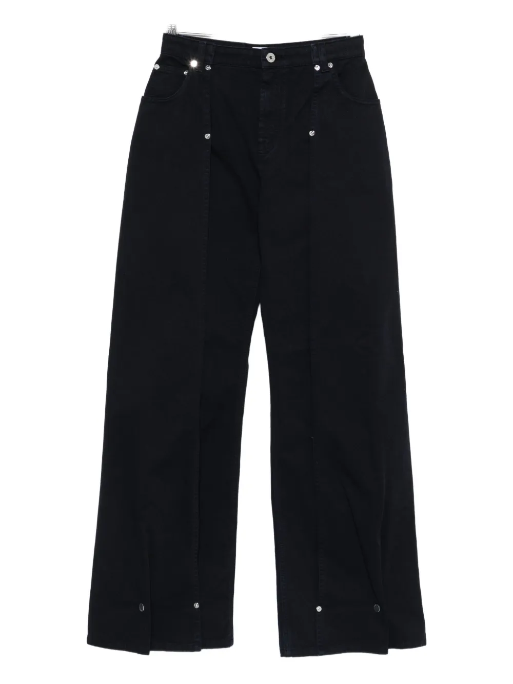 Jean Paul Gaultier Panelled Button-fastening Jeans In Black