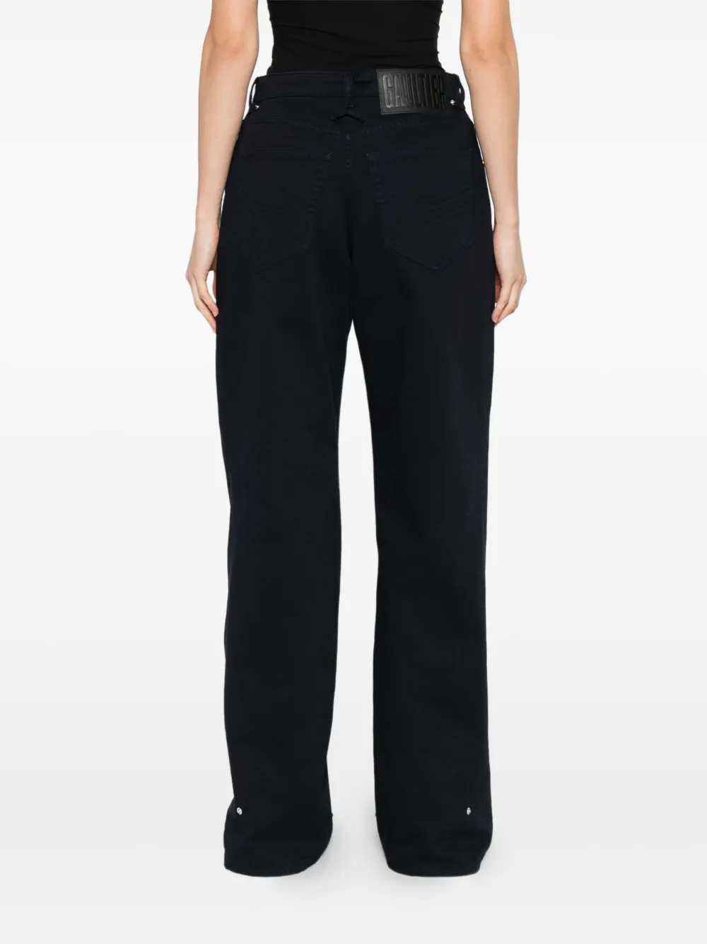 Jean Paul Gaultier Jeans met knoopsluiting en vlakken Blauw