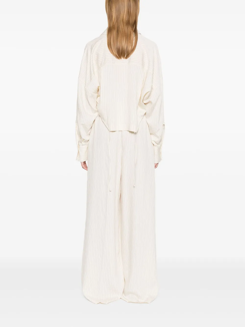 SO ALLURE Broek met krijtstreep Beige