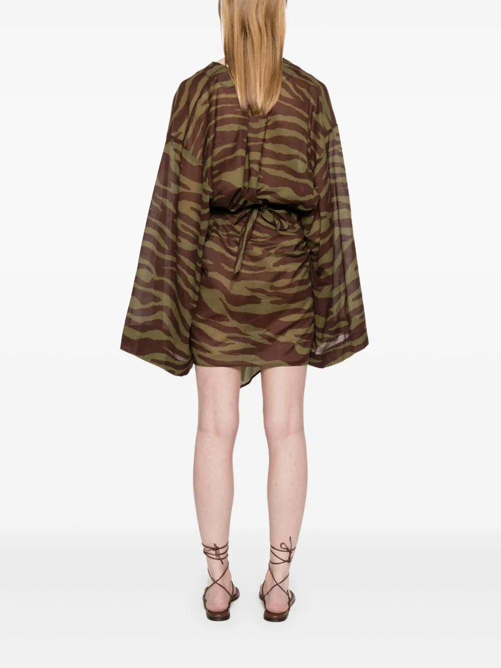 Shop Attico Zebra-print Mini Dress