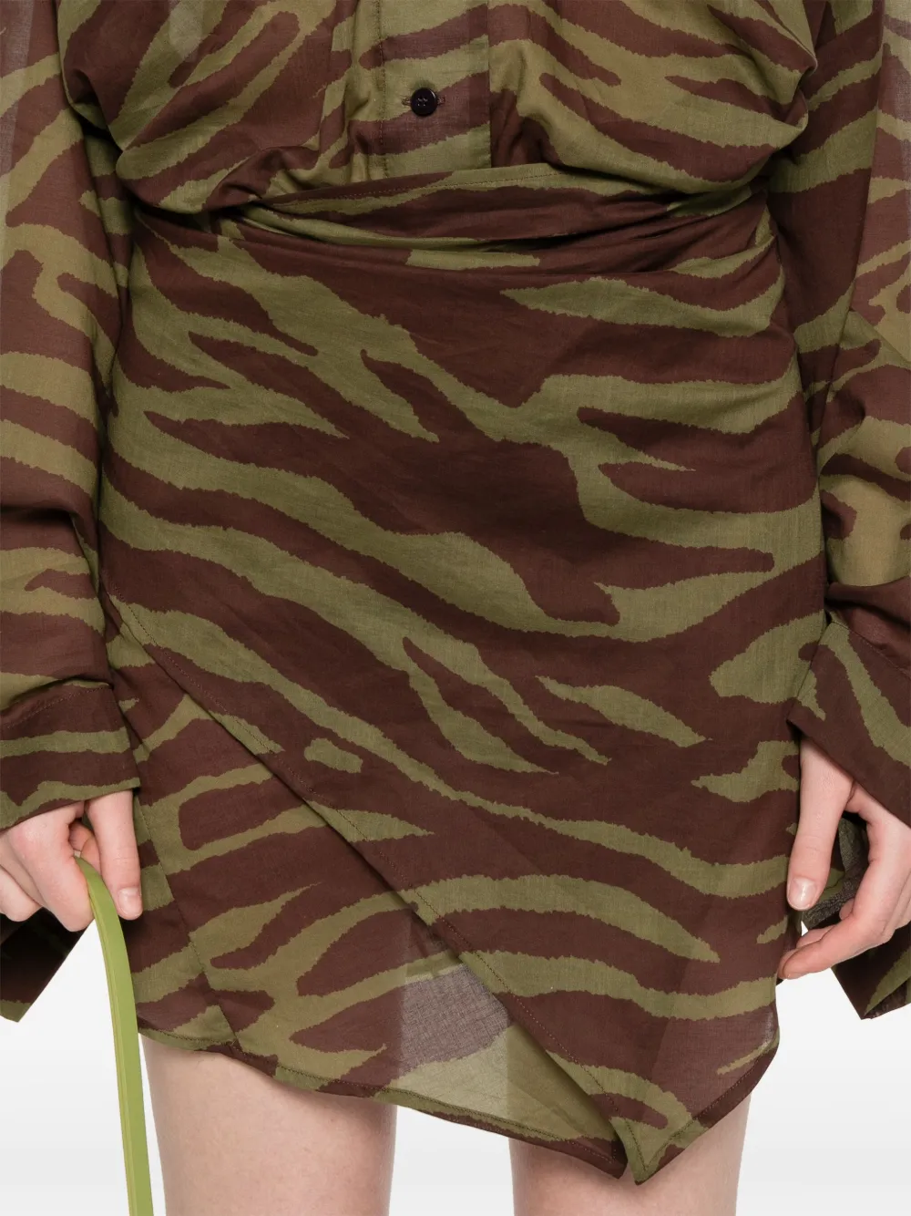 Shop Attico Zebra-print Mini Dress