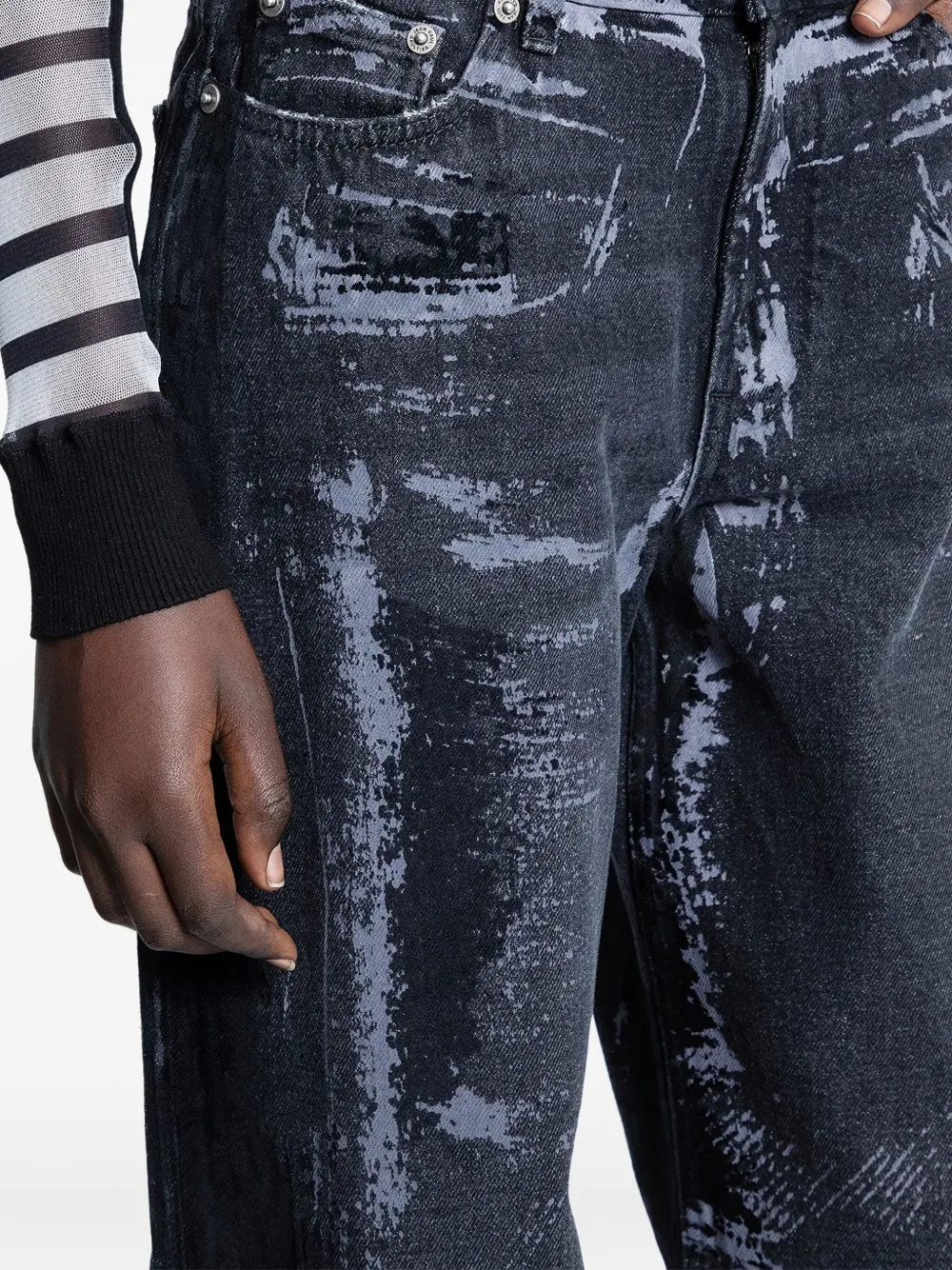 Jean Paul Gaultier Gesmockte jeans Zwart