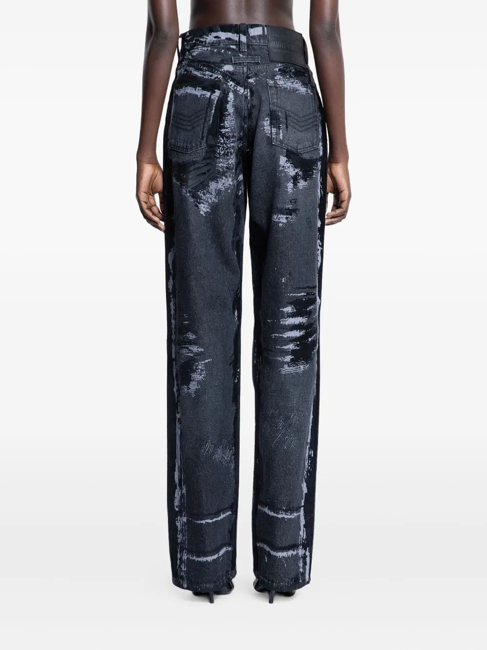 Jean Paul Gaultier Gesmockte jeans Zwart