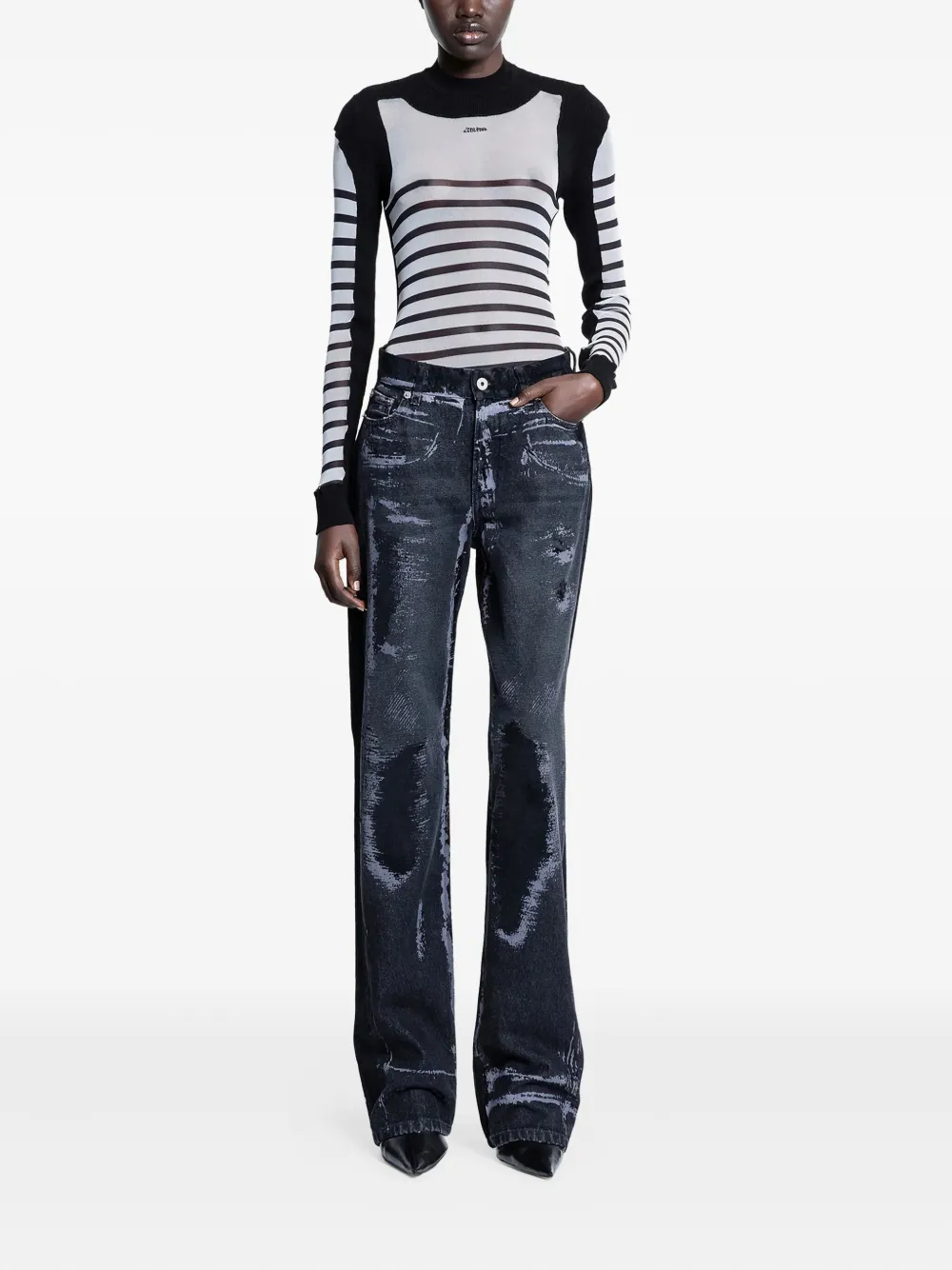 Jean Paul Gaultier flocked jeans | Straight-Leg Jeans | Image 2