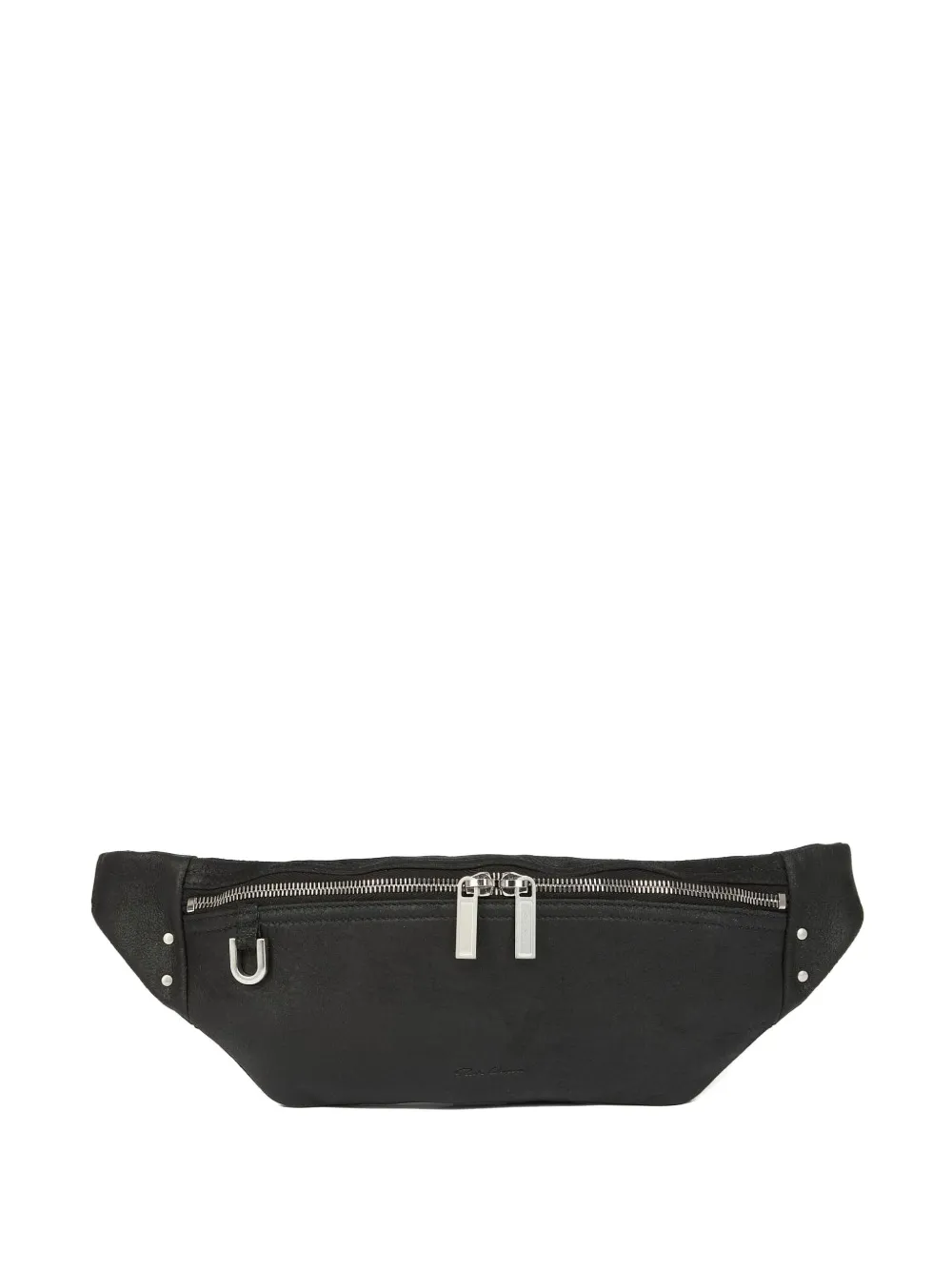 Rick Owens شنطة وسط جلد بسحاب مزدوج | أسود | Image 1