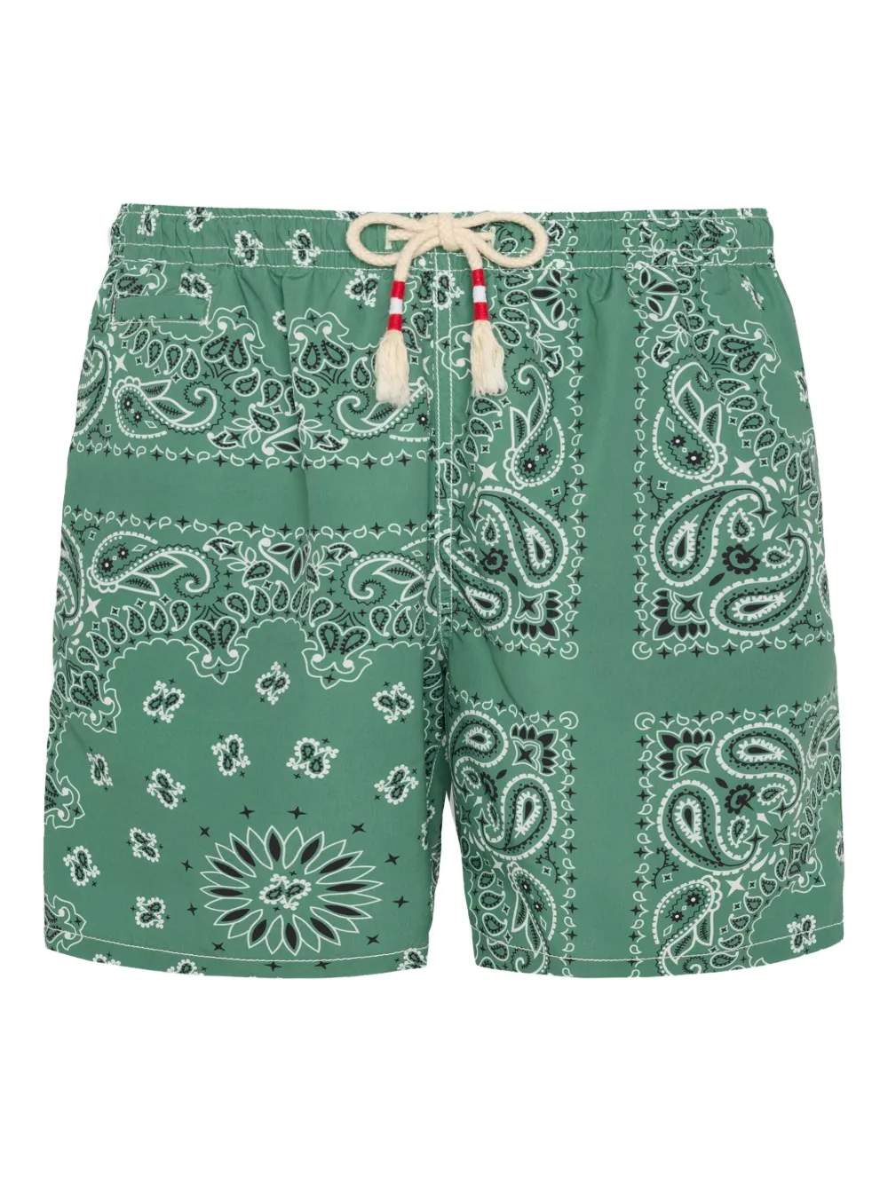 Mc2 Saint Barth Paisley-print Drawstring Swim Shorts In Green