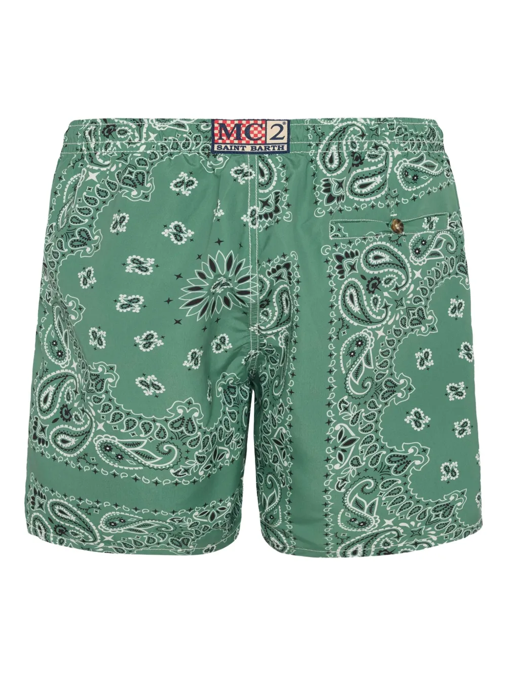 Mc2 Saint Barth Paisley-print Drawstring Swim Shorts In Green