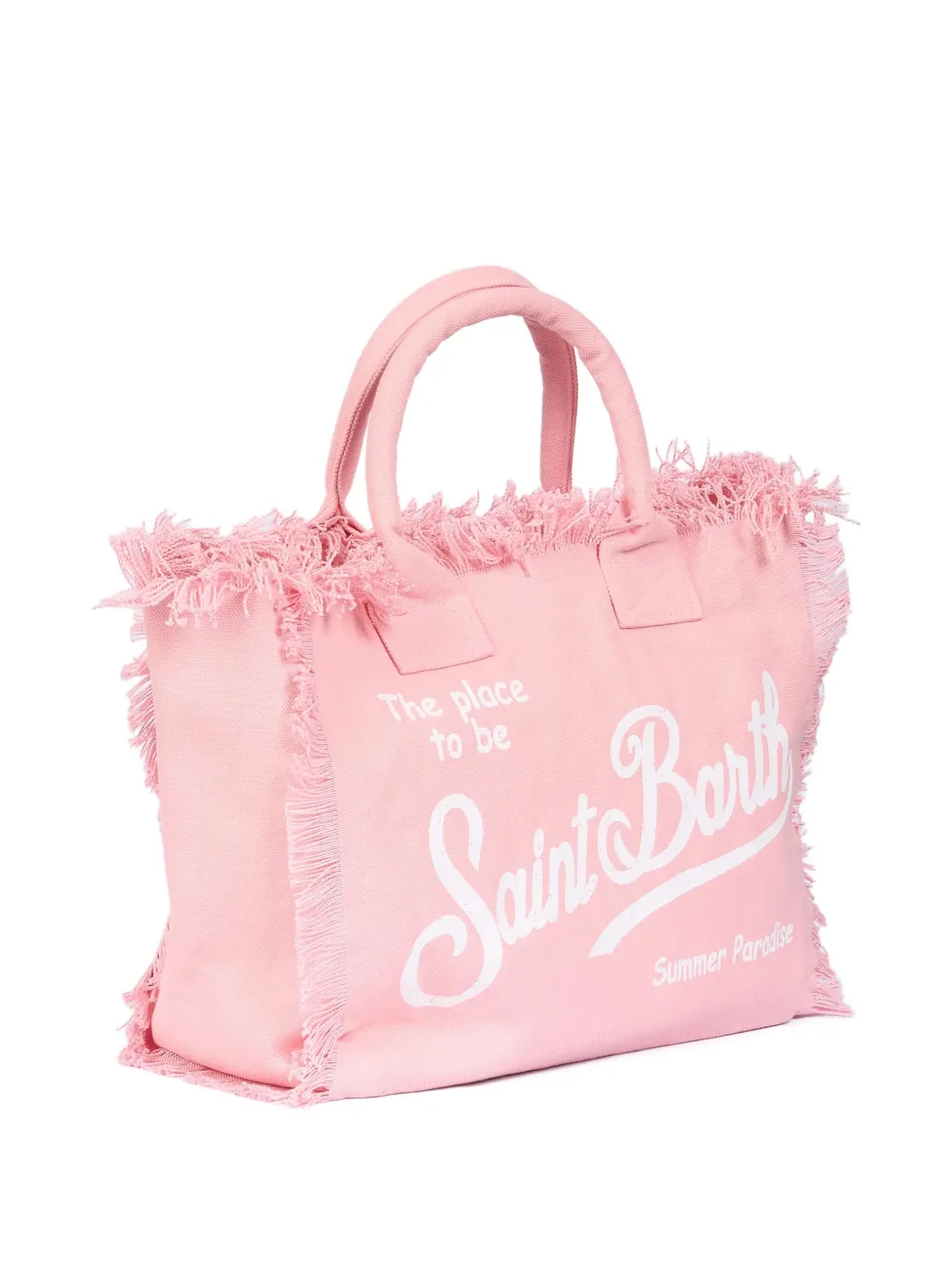 MC2 Saint Barth Vanity shopper met franje en logoprint Roze