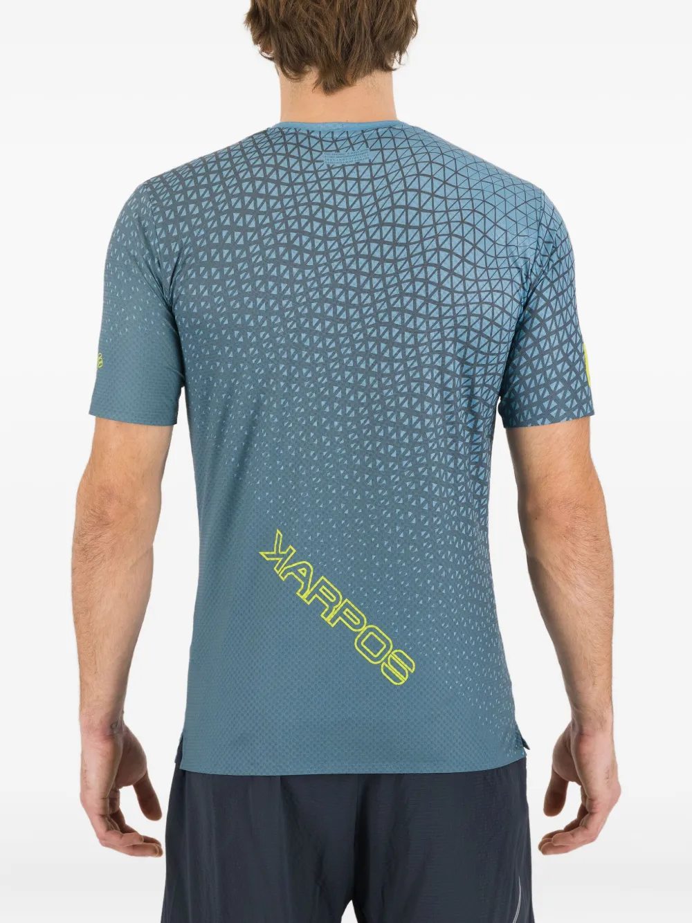 KARPOS T-shirt met geometrische print - Blauw