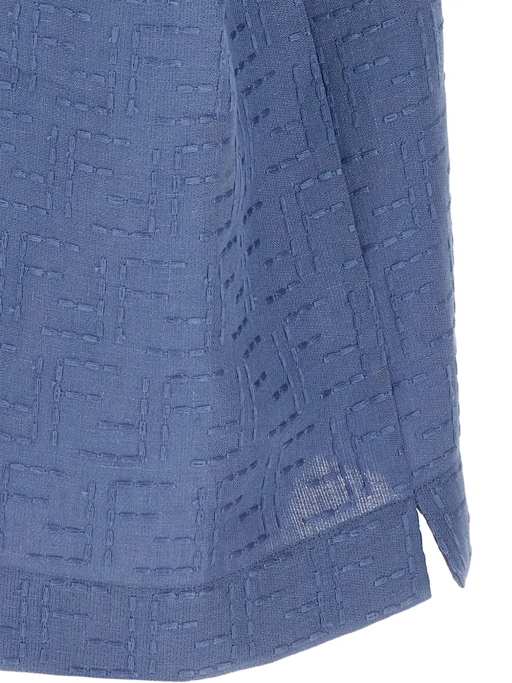 FENDI Overhemd met FF-patroon en korte mouwen Blauw