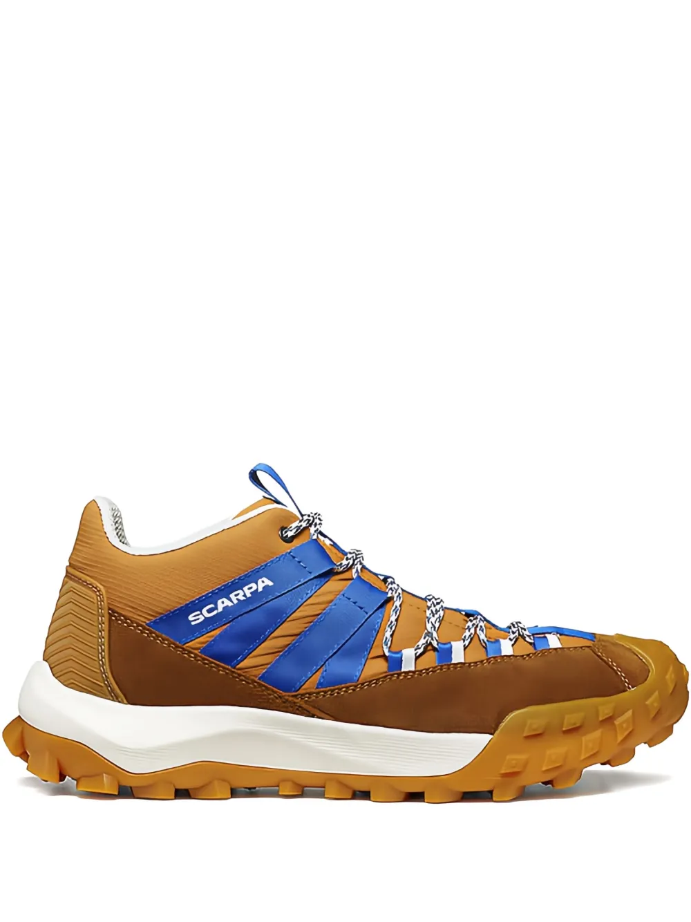 Scarpa Suede Lace-up Sneakers In Orange