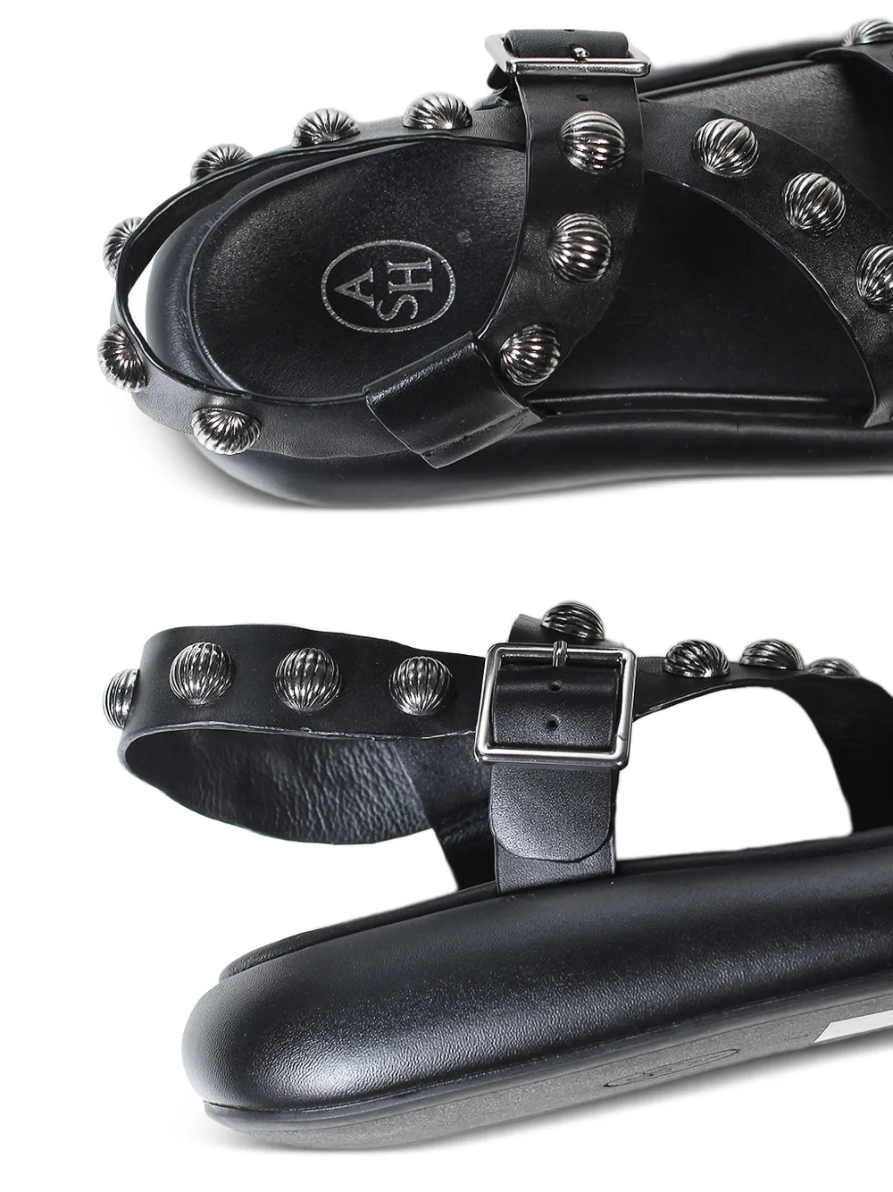 Ash Sandalen met studs Zwart