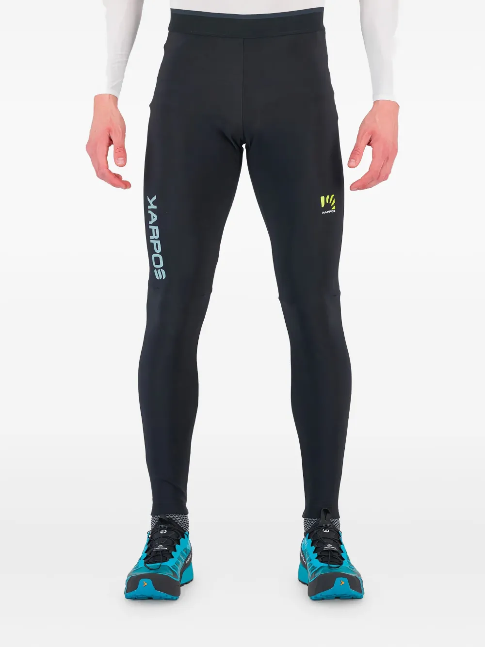 KARPOS Hardloopbroek met logodetail Zwart