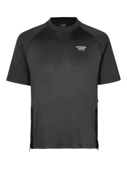 Pas Normal Studios Escapism raglan-sleeve zip-detail t-shirt