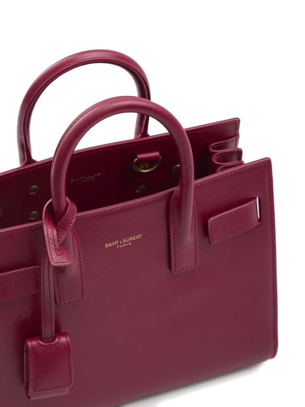 Saint Laurent Small Sac De Jour Tote Bag In Red
