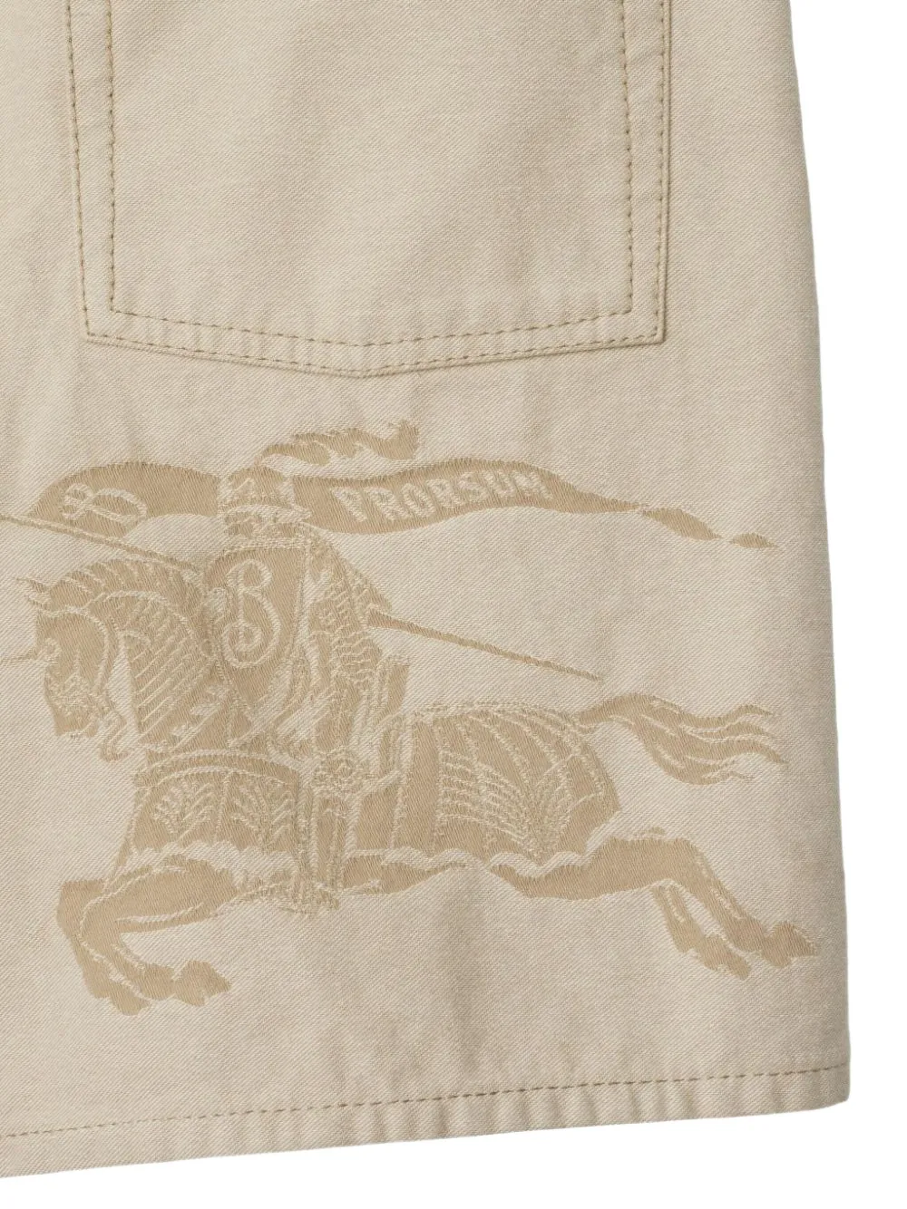 Burberry Katoenen shorts met geborduurd logo Beige