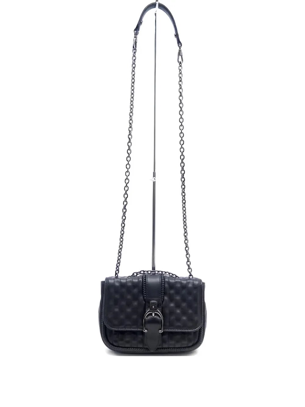 Longchamp Quilted Chain-strap Cross-body Bag In Black