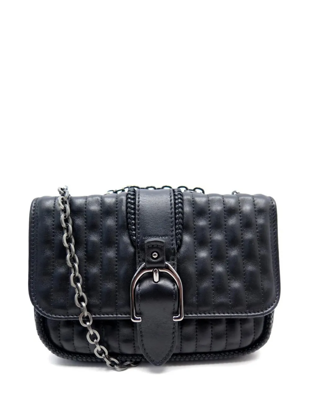 Longchamp quilted chain-strap cross-body bag - ブラック Longchamp quilted chain-strap cross-body bag - ブラック