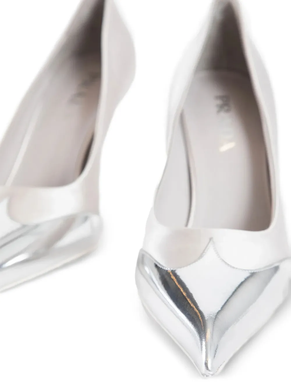 Prada 85mm leather heeled pumps Beige