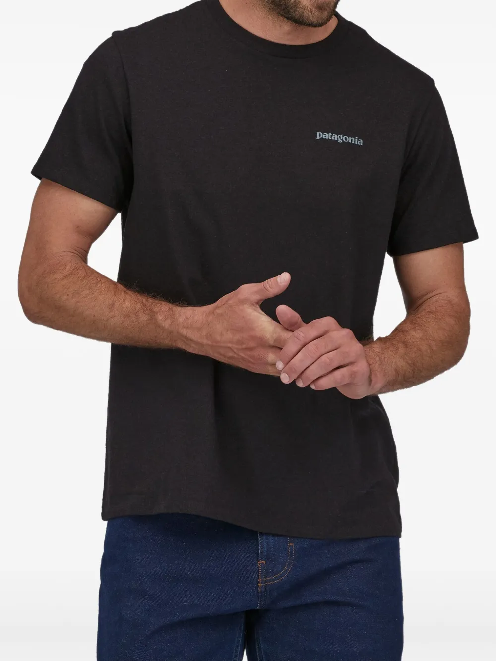 Patagonia T-shirt met logoprint Zwart