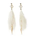 TWINSET feather drop earrings - White
