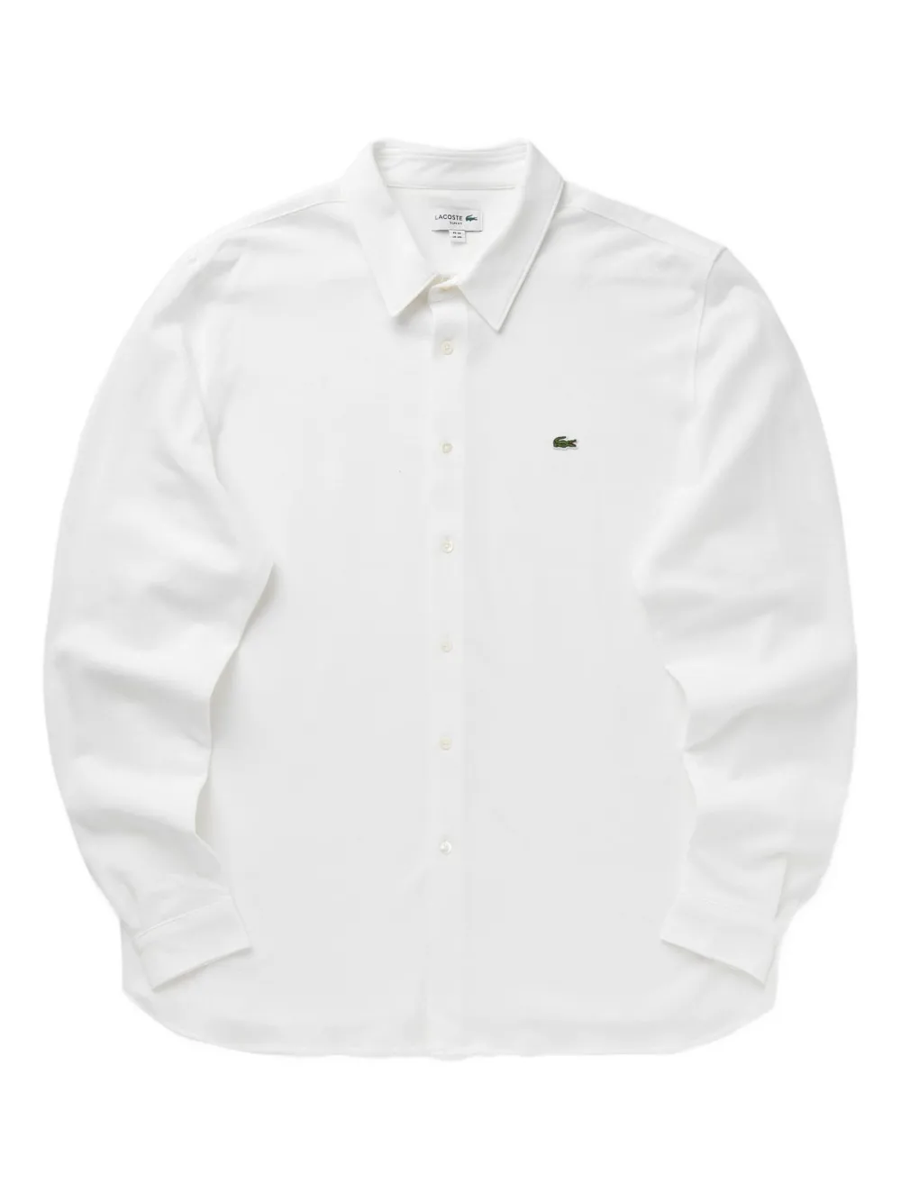 Lacoste crocodile-embroidered long-sleeve shirt - ホワイト Lacoste crocodile-embroidered long-sleeve shirt - ホワイト