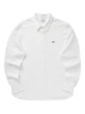 Lacoste crocodile-embroidered long-sleeve shirt - White
