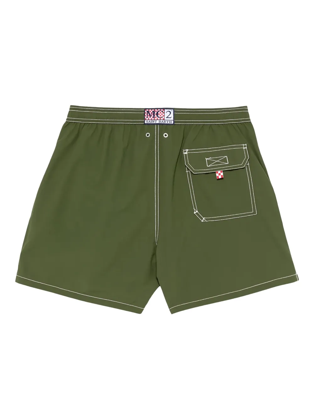 Mc2 Saint Barth Drawstring Swim Shorts In Green
