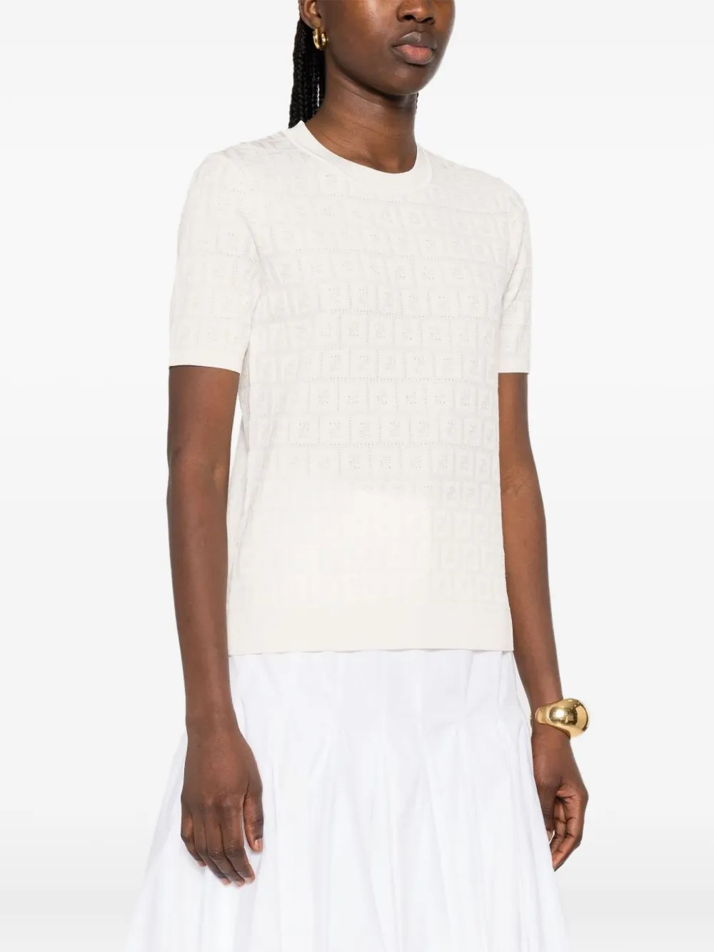 FENDI Gebreide top Wit