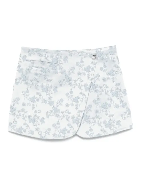 Coperni floral-jacquard wrap mini skirt