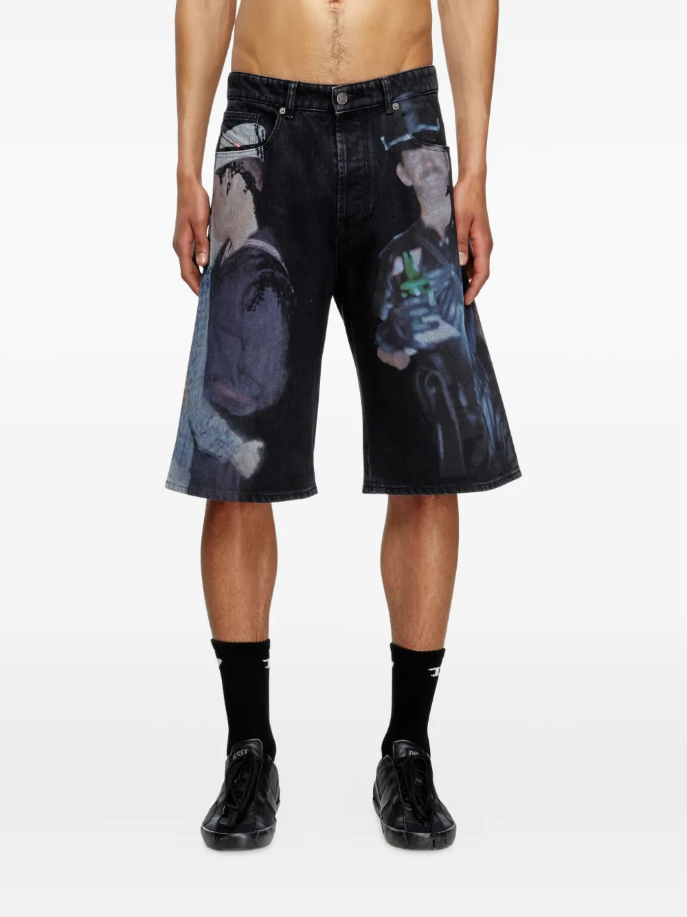 Diesel x Tom of Finland Foundation katoenen shorts Zwart