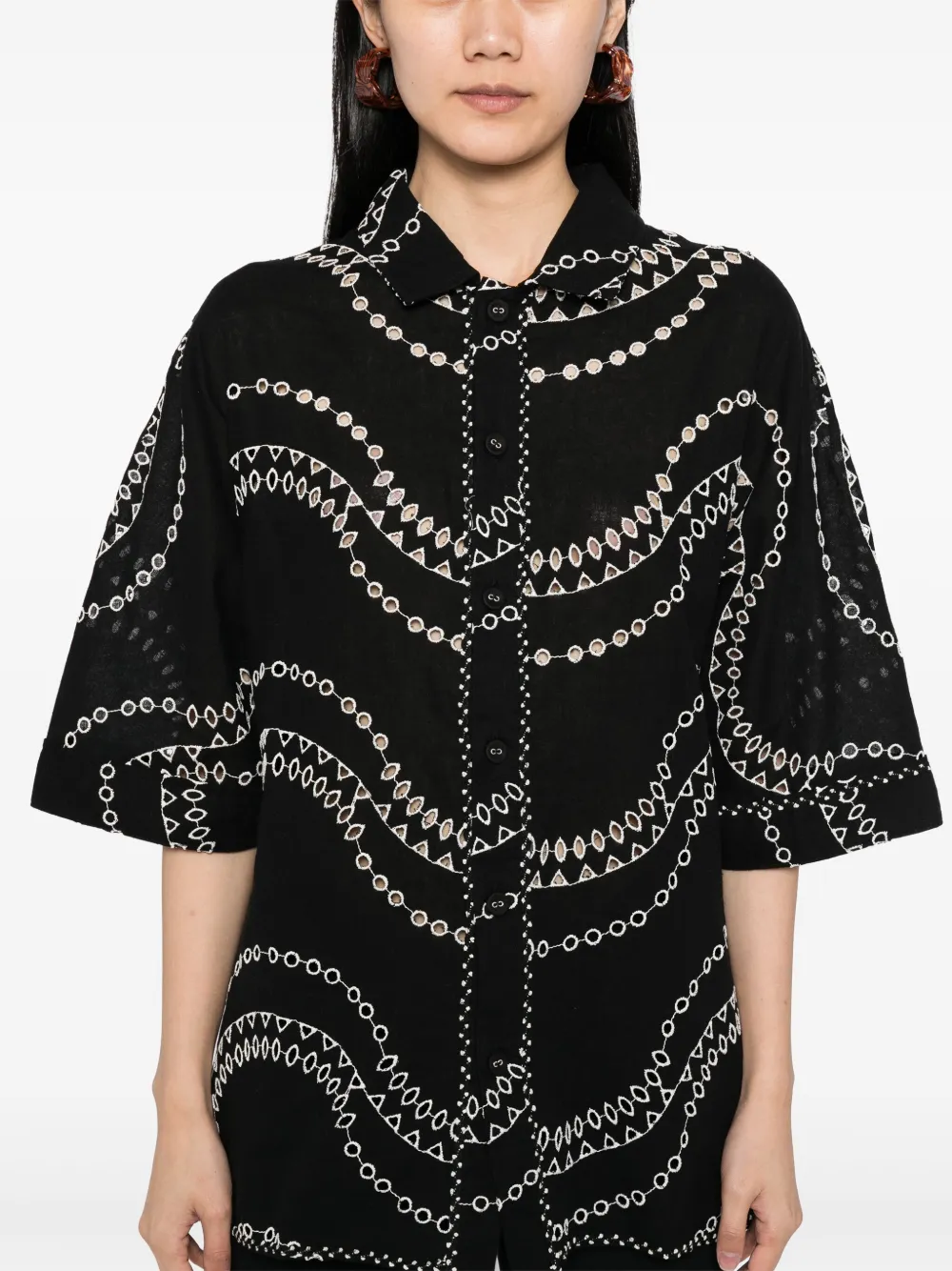 Charo Ruiz Ibiza Josie blouse Zwart