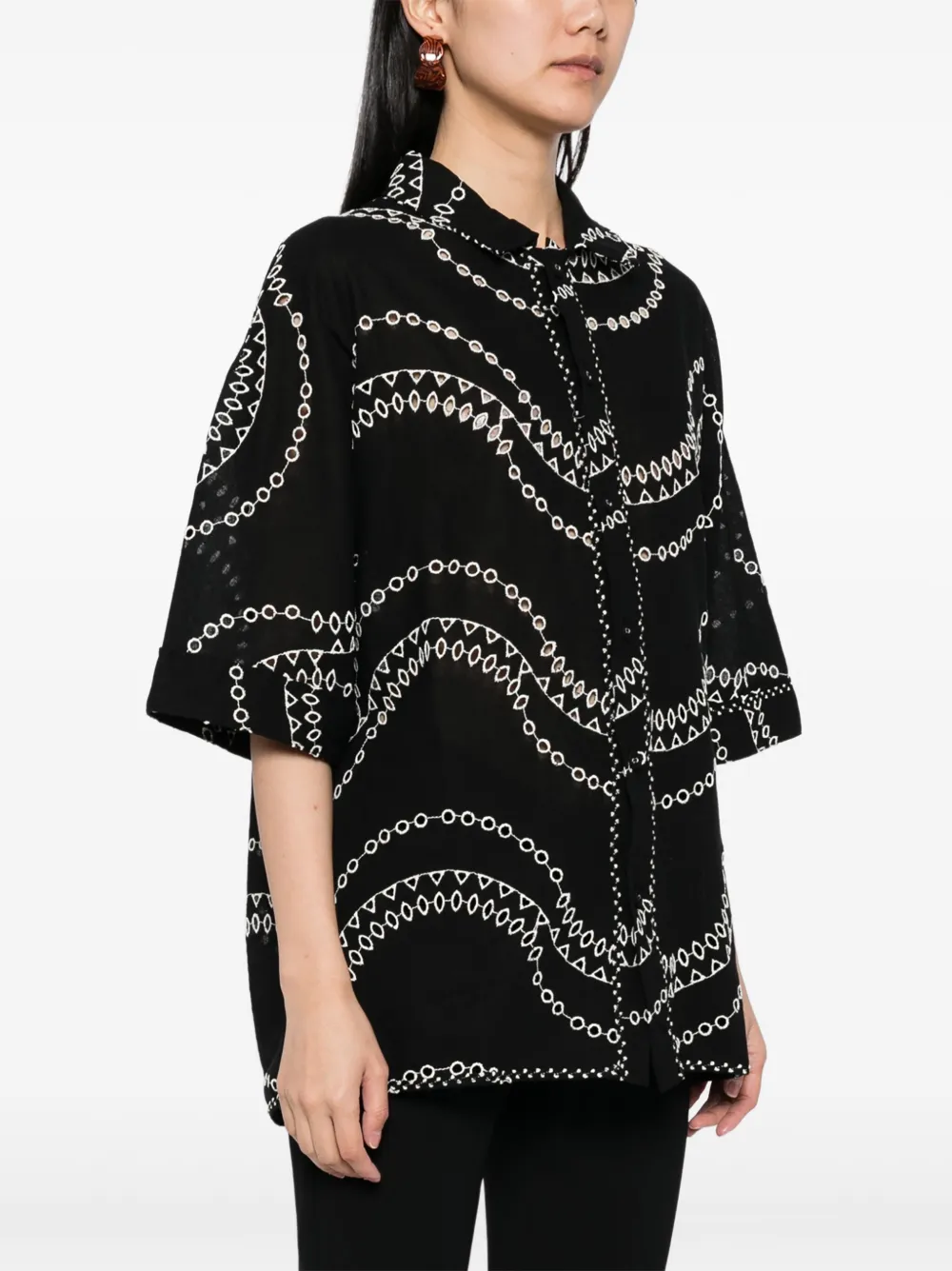 Charo Ruiz Ibiza Josie blouse Zwart