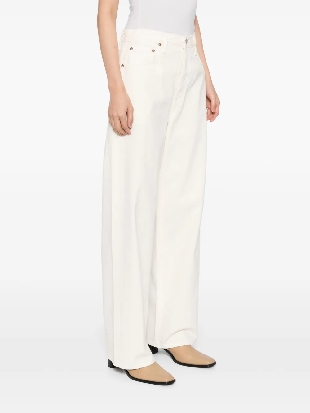 AGOLDE Low Slung Baggy straight jeans Beige