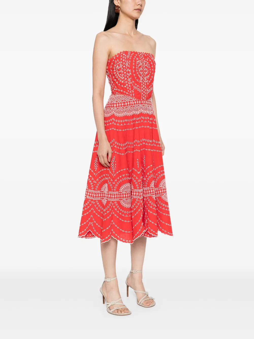 Charo Ruiz Ibiza Iris midi-jurk Rood