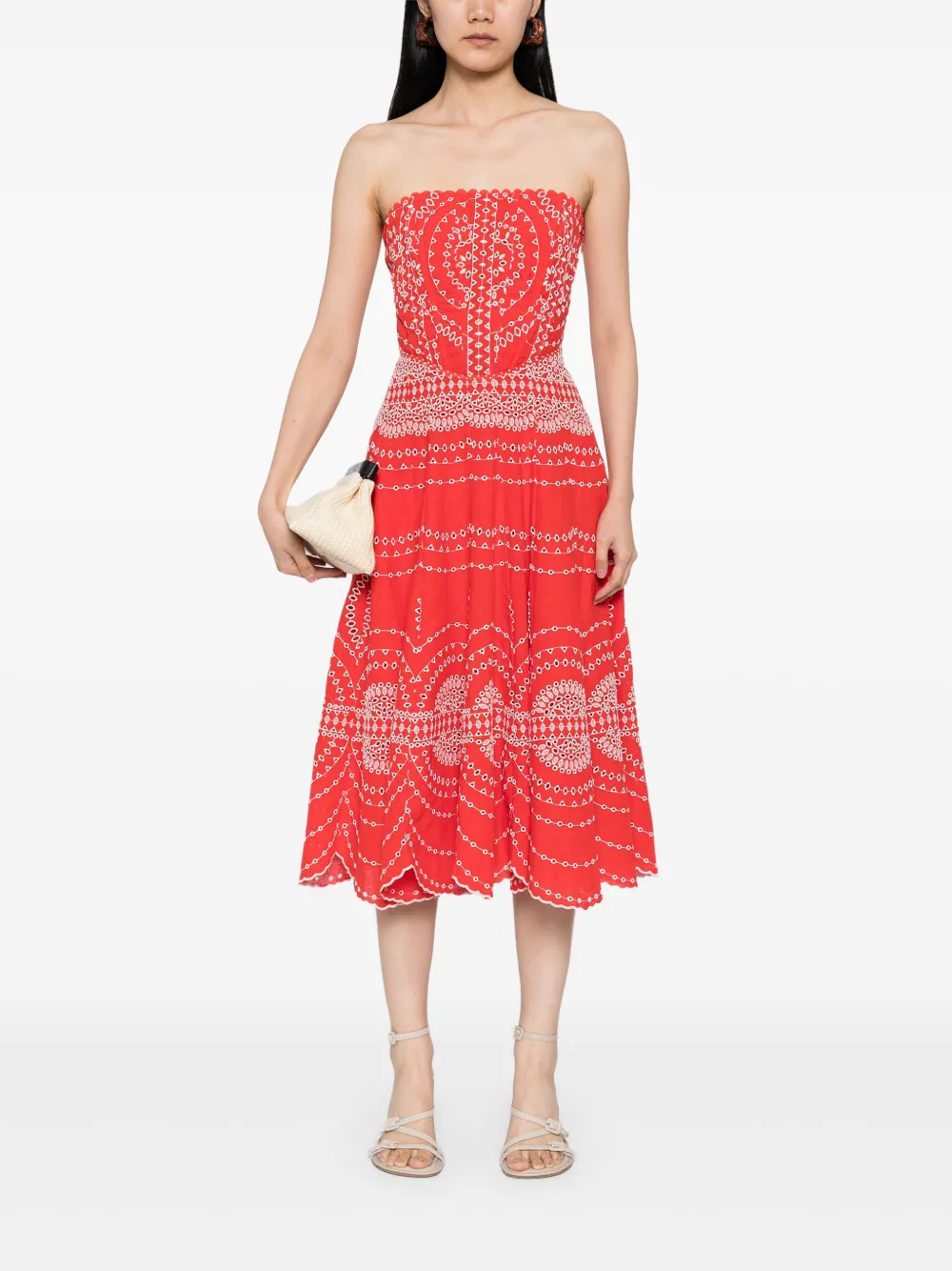 Charo Ruiz Ibiza Iris midi-jurk - Rood