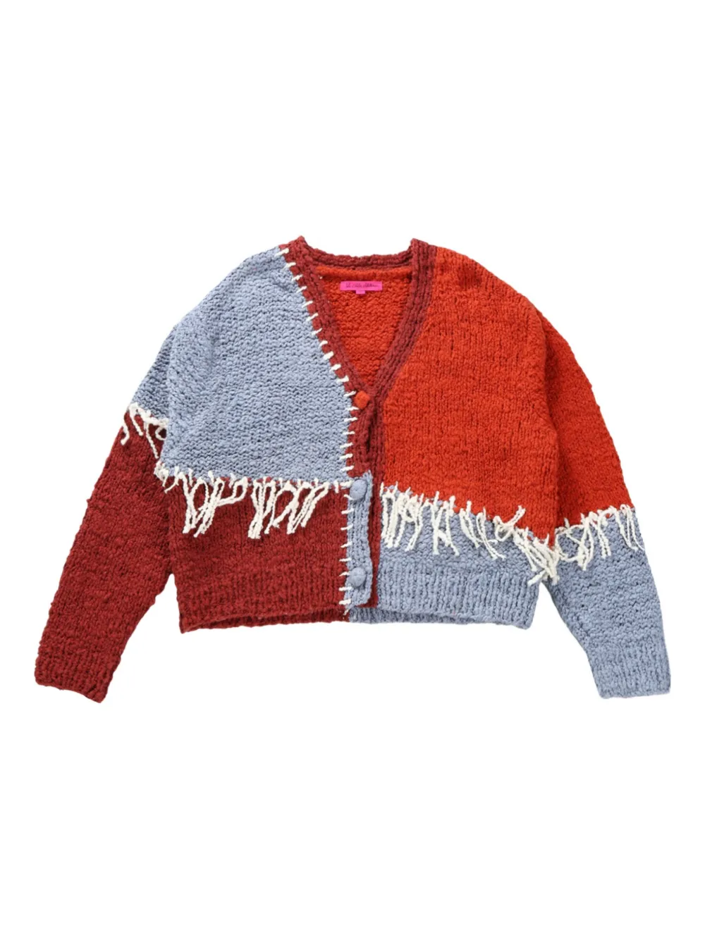 Shop The Elder Statesman Frayed Patchwork Cardigan