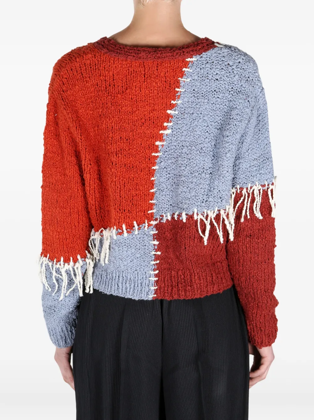 Shop The Elder Statesman Frayed Patchwork Cardigan