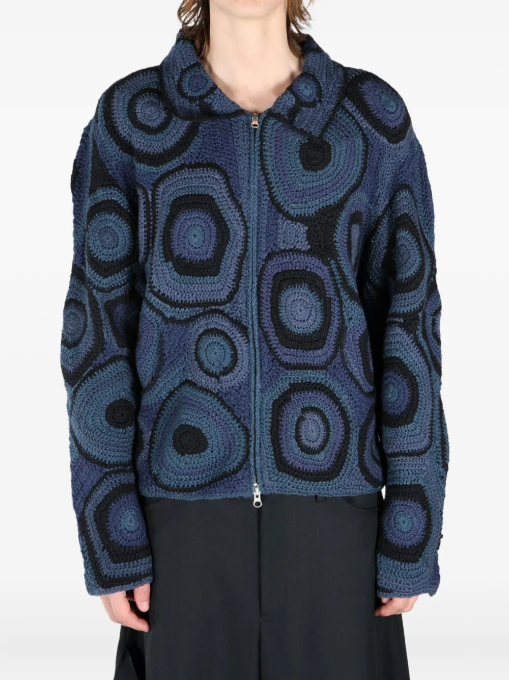 The Elder Statesman Strata crochet-patterned zip jacket | Bomber Jackets | Image 2