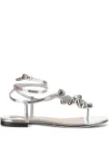 MACH & MACH crystal-embellished sandals - Silver