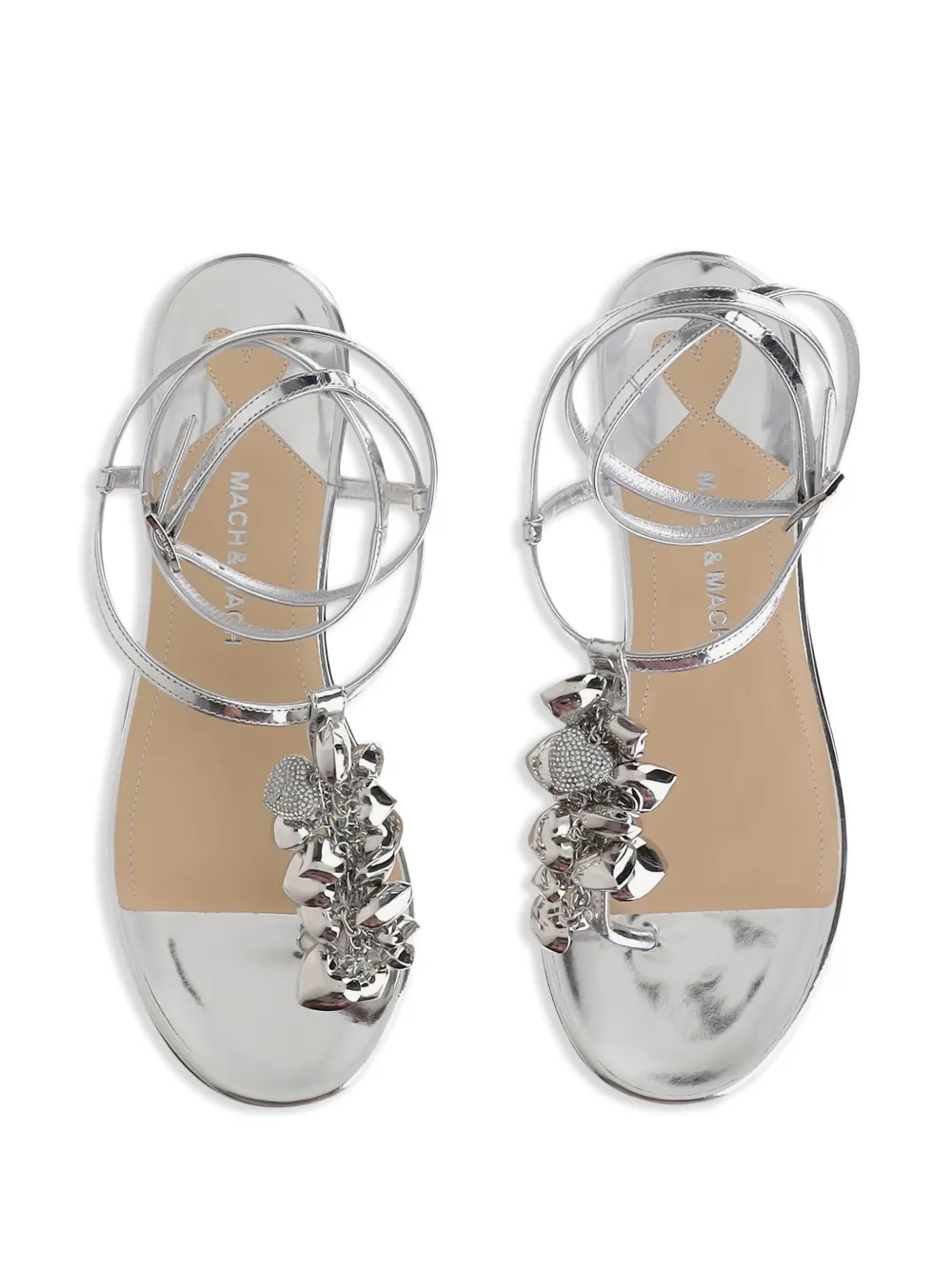 MACH & MACH crystal-embellished sandals Silver