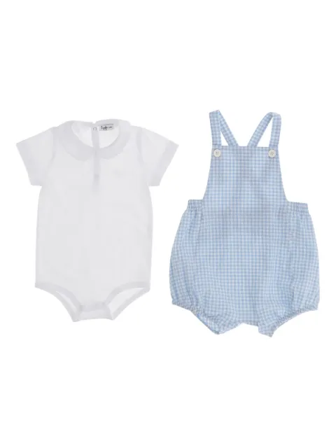 Il Gufo Conjunto para bebê xadrez