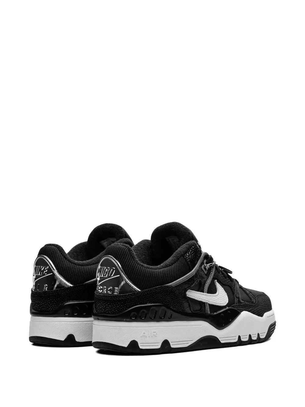 Nike x NIGO Air Force 3 SP "Black White Smoke Grey Metallic Platinum" sneakers