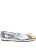 Ferragamo Zina flat pumps - Silver